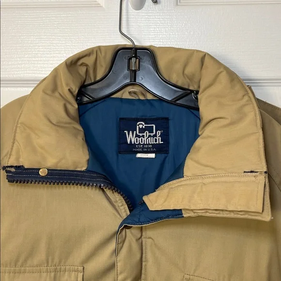 Woolrich Vintage Insulated Timber Jacket Coat Men's size XL tan USA with Hood